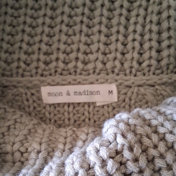 Moon & Madison Light Gray Cowl Neck Sweater - Picture 2 of 6